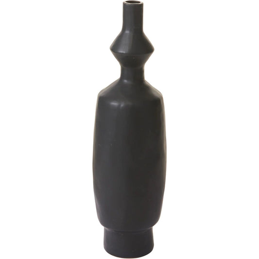Oaaca Vase by Accent Decor in black. Made from ceramic in a modern style.