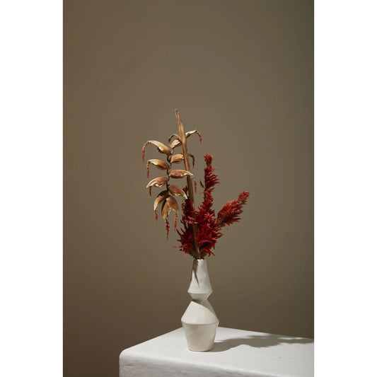 Granada Vase by Accent Decor in white. Made from ceramic in a modern style.