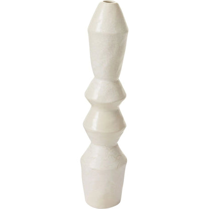 Granada Vase by Accent Decor in white. Made from ceramic in a modern style.