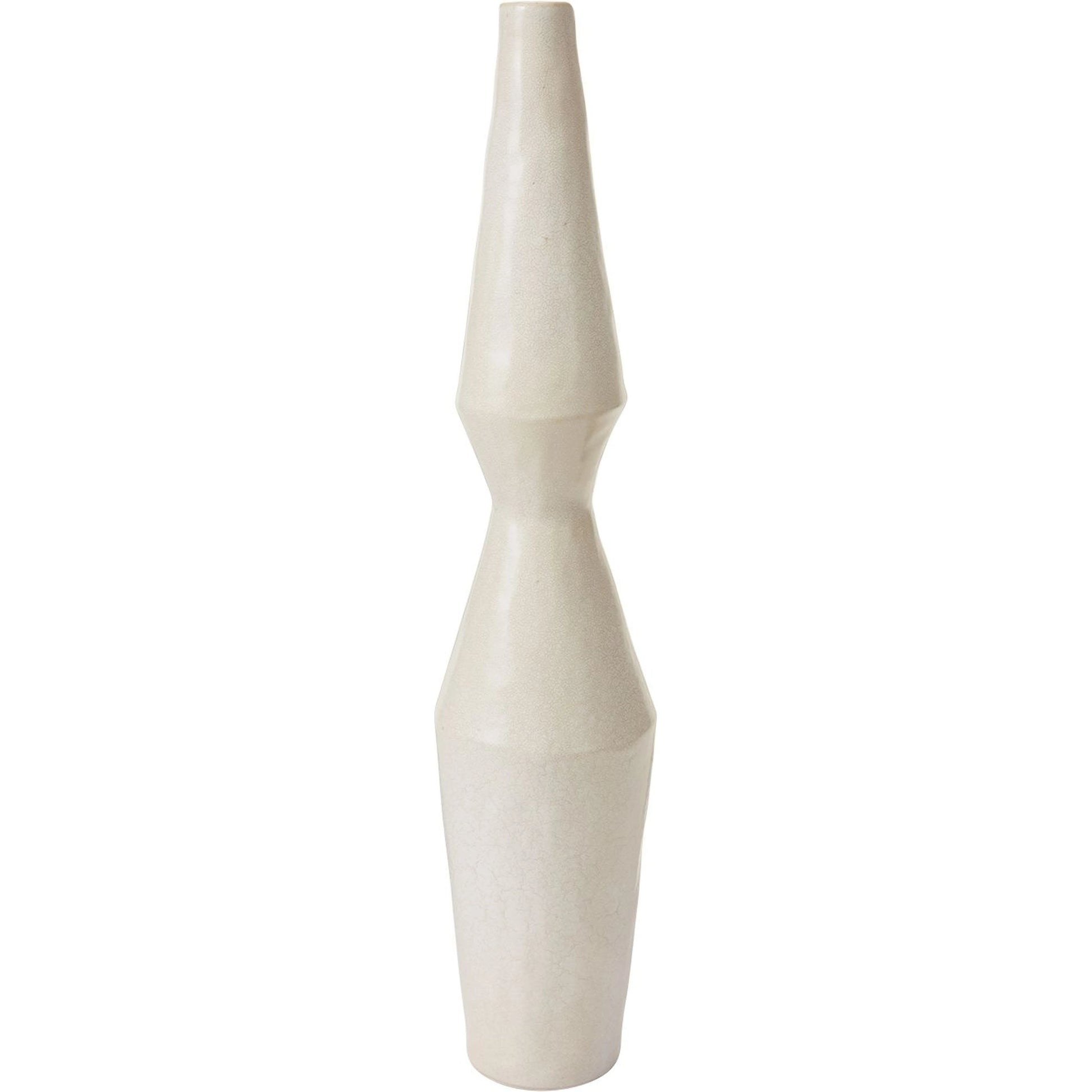Granada Vase by Accent Decor in white. Made from ceramic in a modern style.