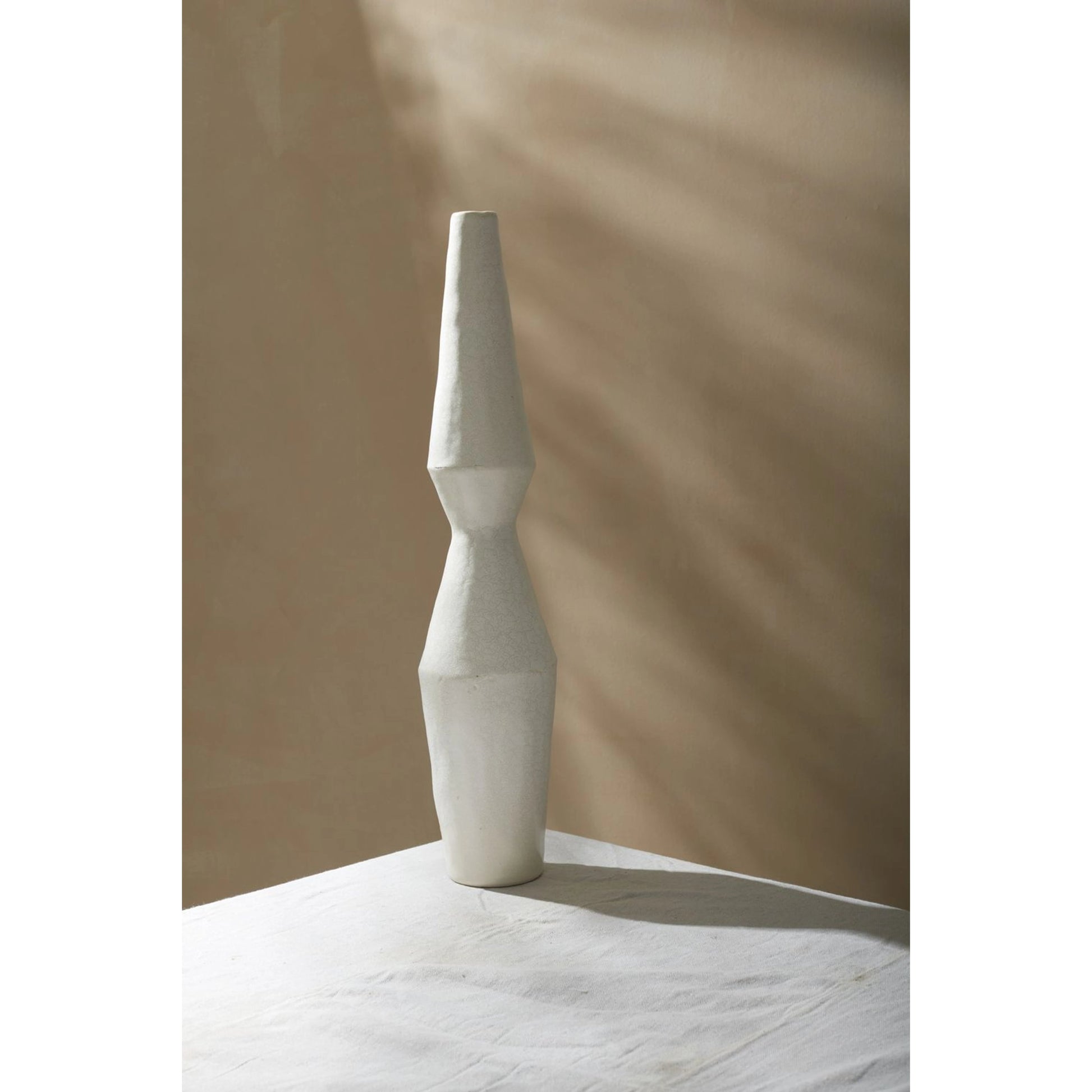 Granada Vase by Accent Decor in white. Made from ceramic in a modern style.