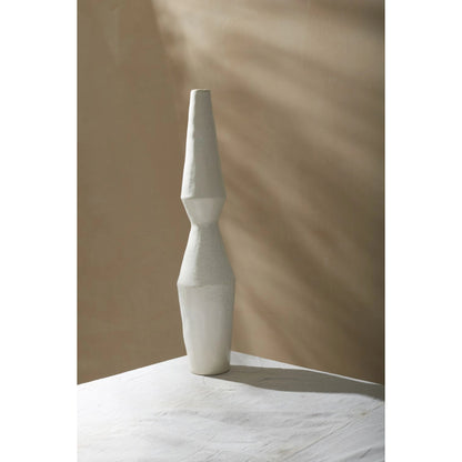 Granada Vase by Accent Decor in white. Made from ceramic in a modern style.
