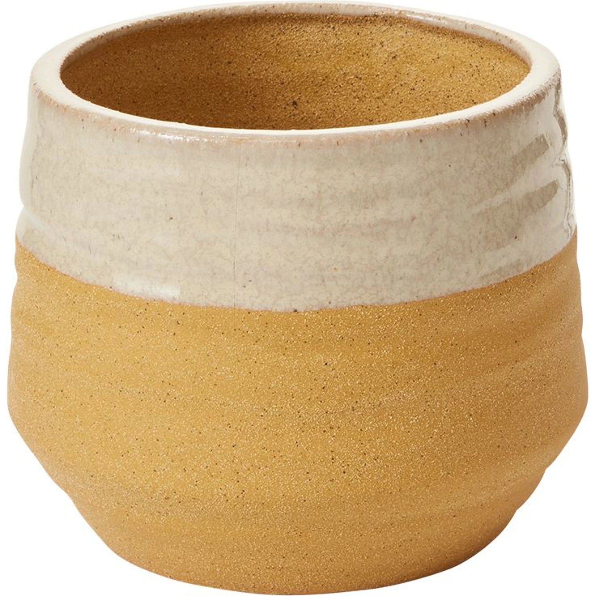 Altamira Pot by Accent Decor in yellow. Made from ceramic in a modern style.