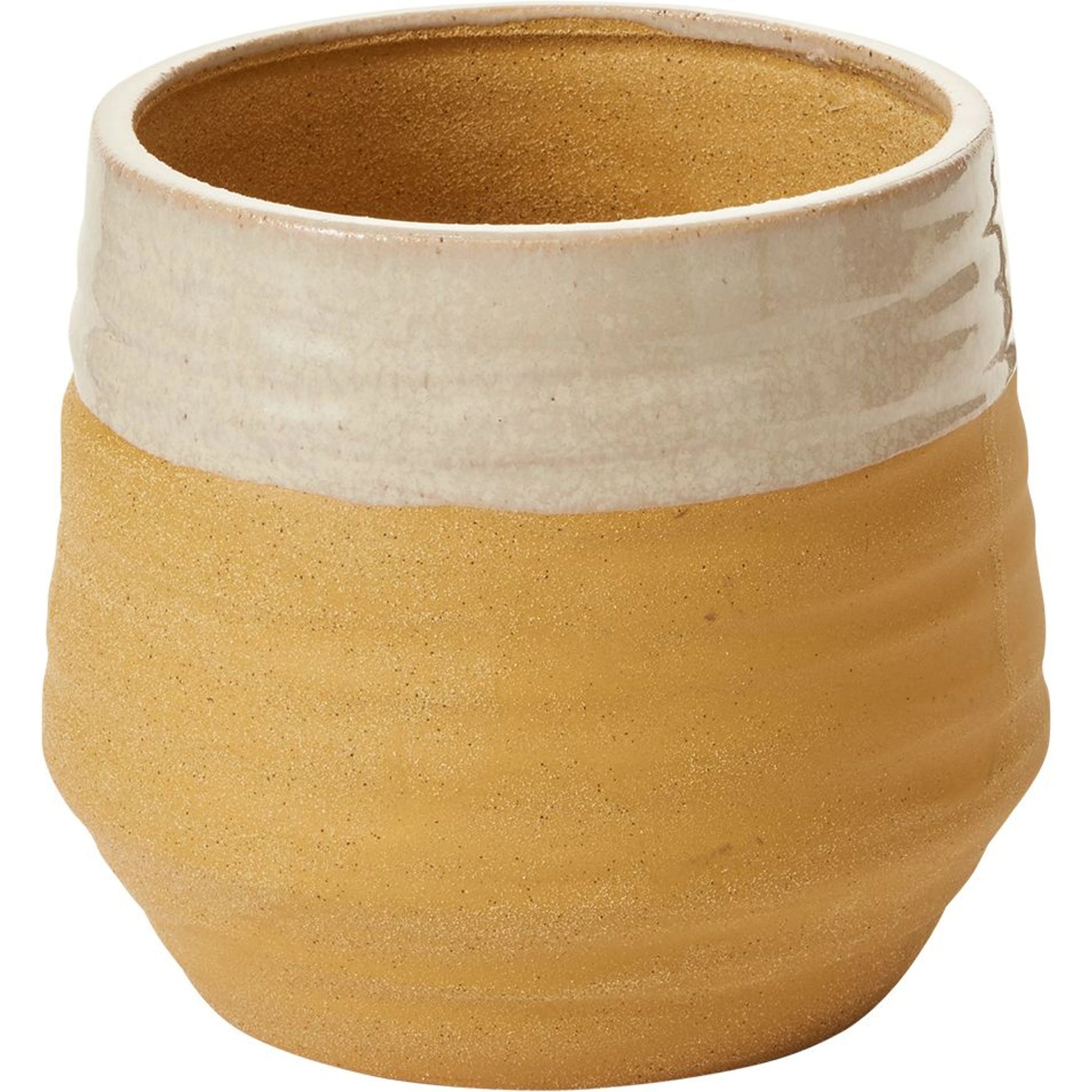 Altamira Pot by Accent Decor in yellow. Made from ceramic in a modern style.