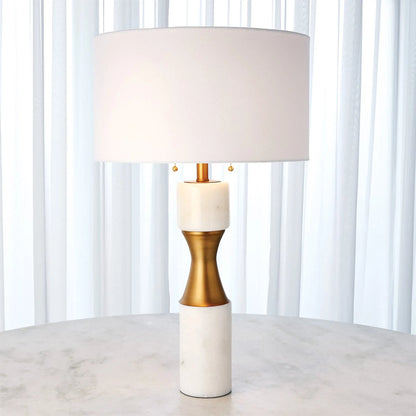 Marble Cinch Lamp by Global Views. Made from marble, brass in a transitional style.
