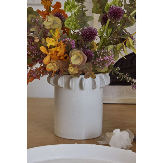 Reverie Canister by Accent Decor in off-white. Made from ceramic in a modern style.