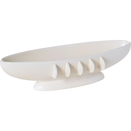Reverie Boat by Accent Decor in off-white. Made from ceramic in a modern style.