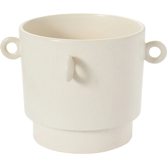 Yazu Pot by Accent Decor in off-white. Made from ceramic in a unique style.