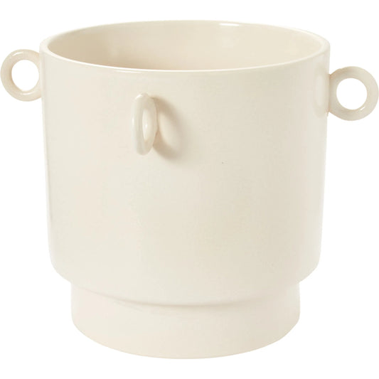 Yazu Pot by Accent Decor in off-white. Made from ceramic in a unique style.