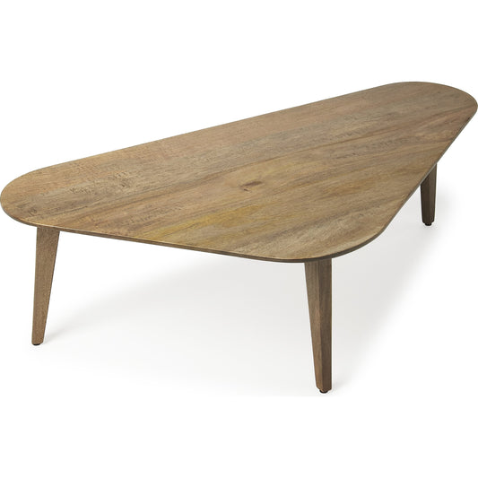 Tripoli Solid Wood Cocktail Table by Butler Specialty Company in gray and butler loft. Made from mango wood solids in a modern style.