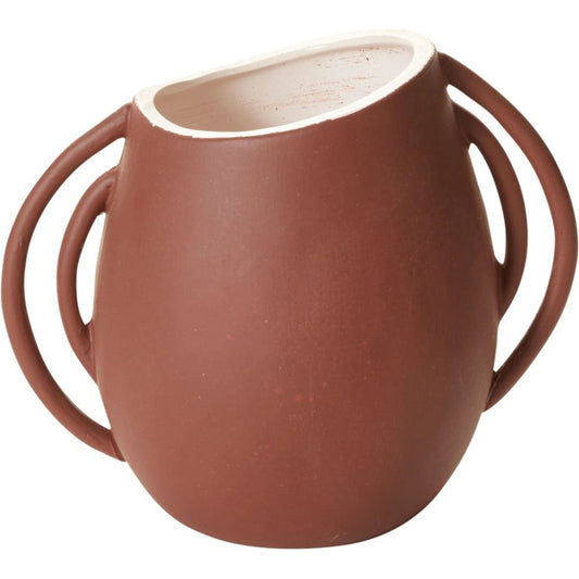 Seneca Vase by Accent Decor in terracotta. Made from ceramic in a modern style.