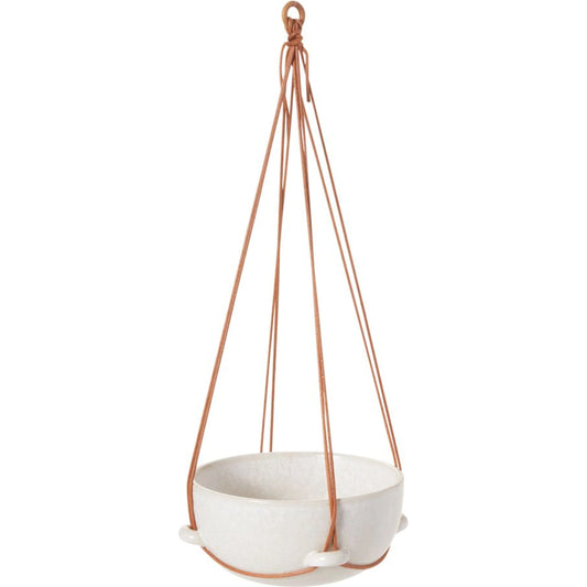 Redondo Hanging Pot by Accent Decor in white. Made from ceramic in a cottage & farmhouse style.