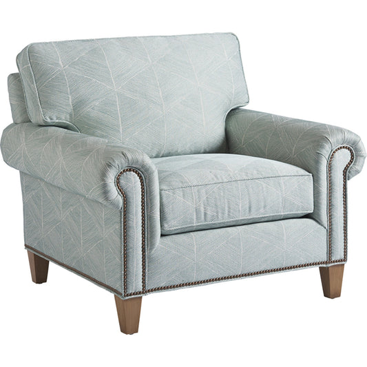 Watermill Chair by Lexington in blue mist. Made from unique in a transitional style.