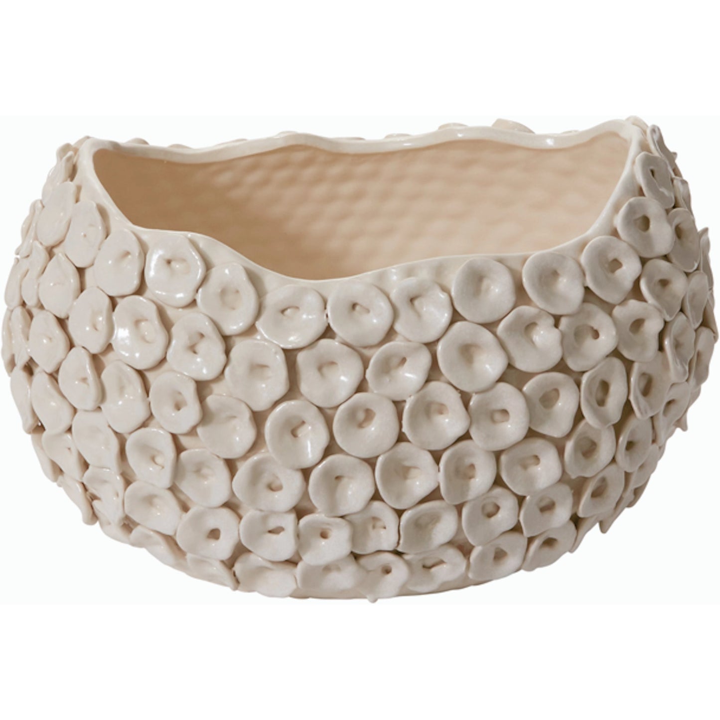 002 SI-2162764 | Primary Silo | Luanda Bowl by Accent Decor in white. Made from ceramic in a modern style.