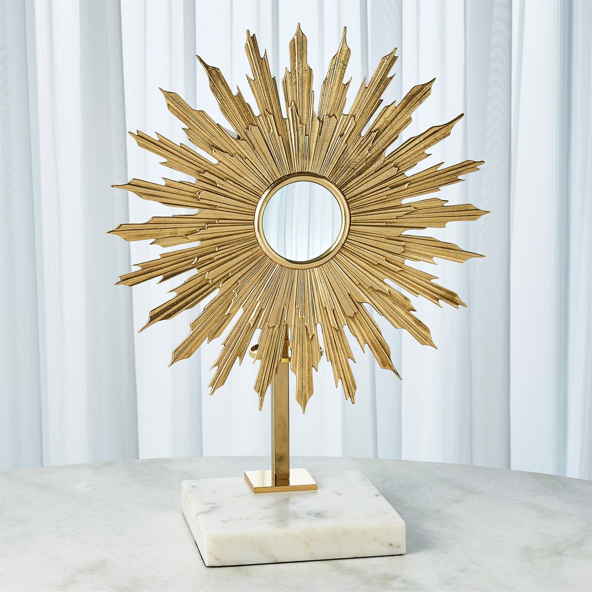 Lumiere by Global Views in nickel. Made from brass, granite in a transitional style.