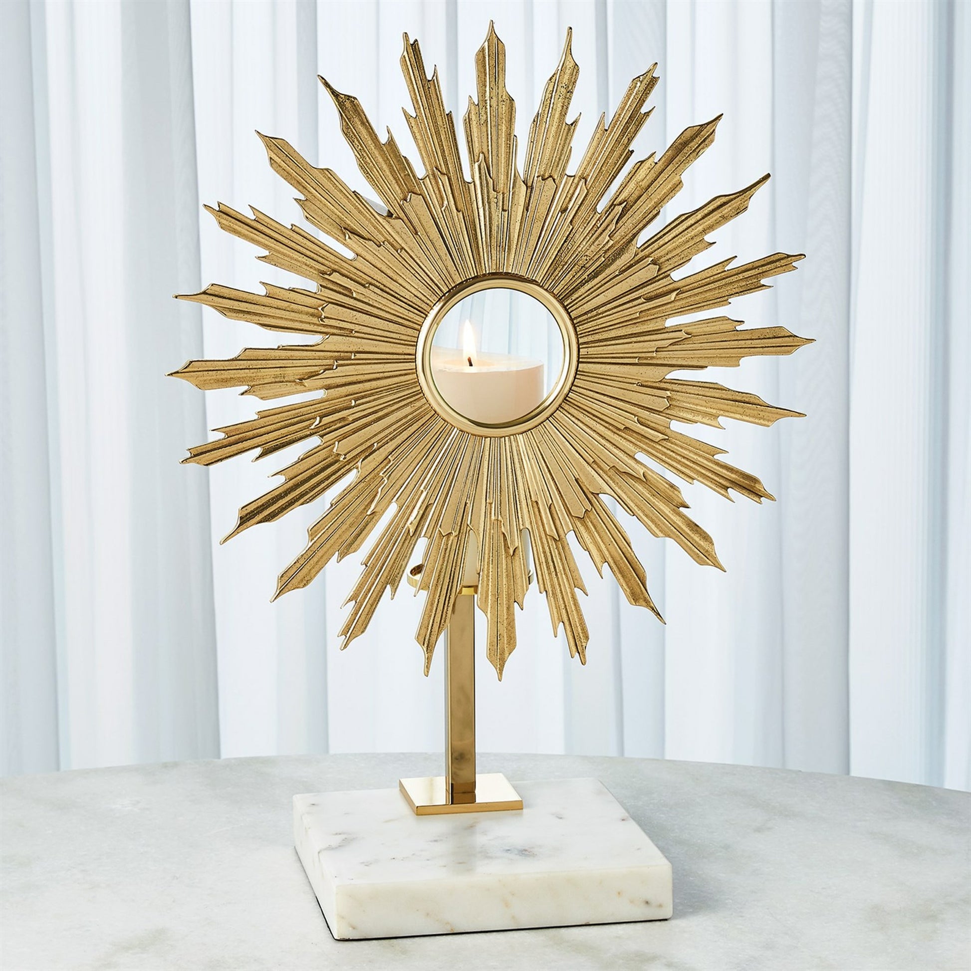 Lumiere by Global Views in nickel. Made from brass, granite in a transitional style.