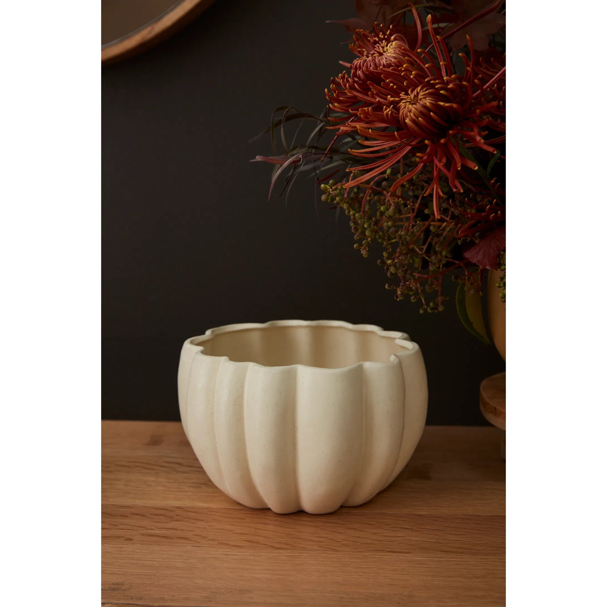 Spiced Pumpkin Pot (Set of 2) by Accent Decor. Made from ceramic in a modern style.