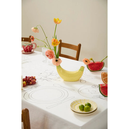 Banana Budvase by Accent Decor in yellow. Made from ceramic in a unique style.
