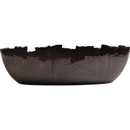 San Andreas Bowl by Global Views in reactive bronze. Made from ceramic in a eclectic & global style.