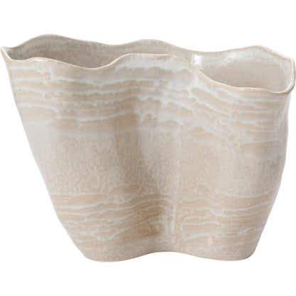 Claribel Vase by Accent Decor in off, white. Made from ceramic in a unique style.