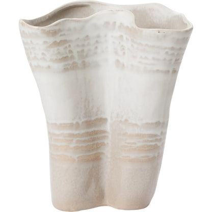 Claribel Vase by Accent Decor in off, white. Made from ceramic in a unique style.
