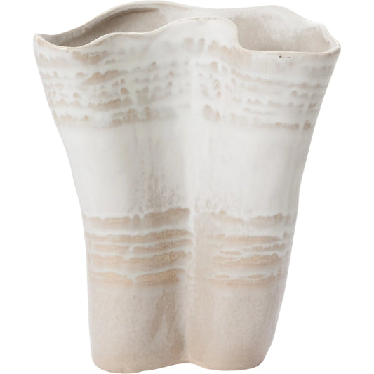Claribel Vase by Accent Decor in off, white. Made from ceramic in a unique style.