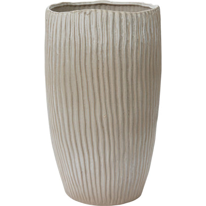 Riptide Planter by Accent Decor in brown. Made from ceramic in a modern style.