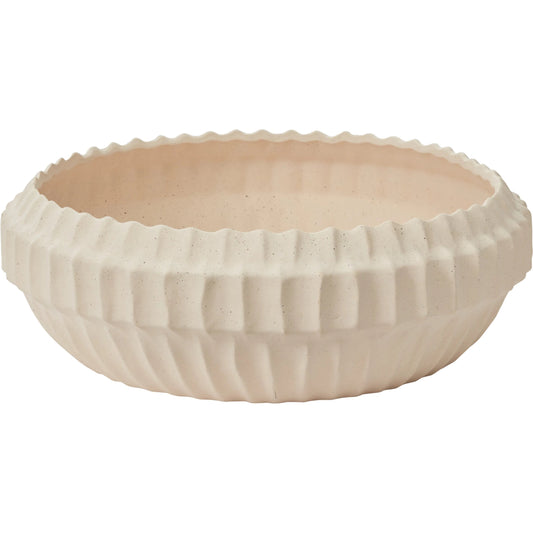 Seraphina Bowl by Accent Decor in tan. Made from ceramic in a unique style.
