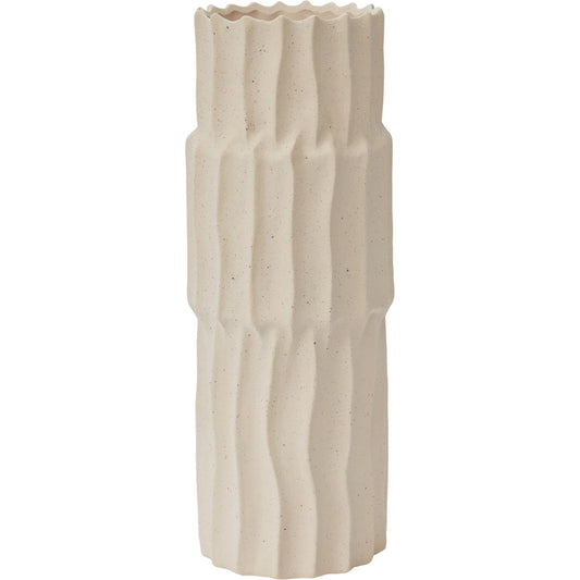 Seraphina Vase by Accent Decor in tan. Made from ceramic in a modern style.