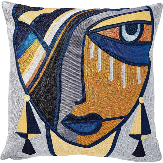 Maya Pillow by Global Views in natural. Made from cotton sheeting in a eclectic & global style.