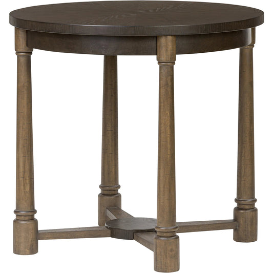 Nob Hill Center Table by Varaluz in aged barrel, dark brown oak. Made from unique in a unique style.