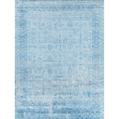 Antique'd Silk Rug by Exquisite Rugs. Made from bamboo silk in a unique style.