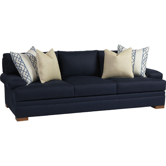 Maxwell Sofa by Lexington in navy. Made from unique in a transitional style.