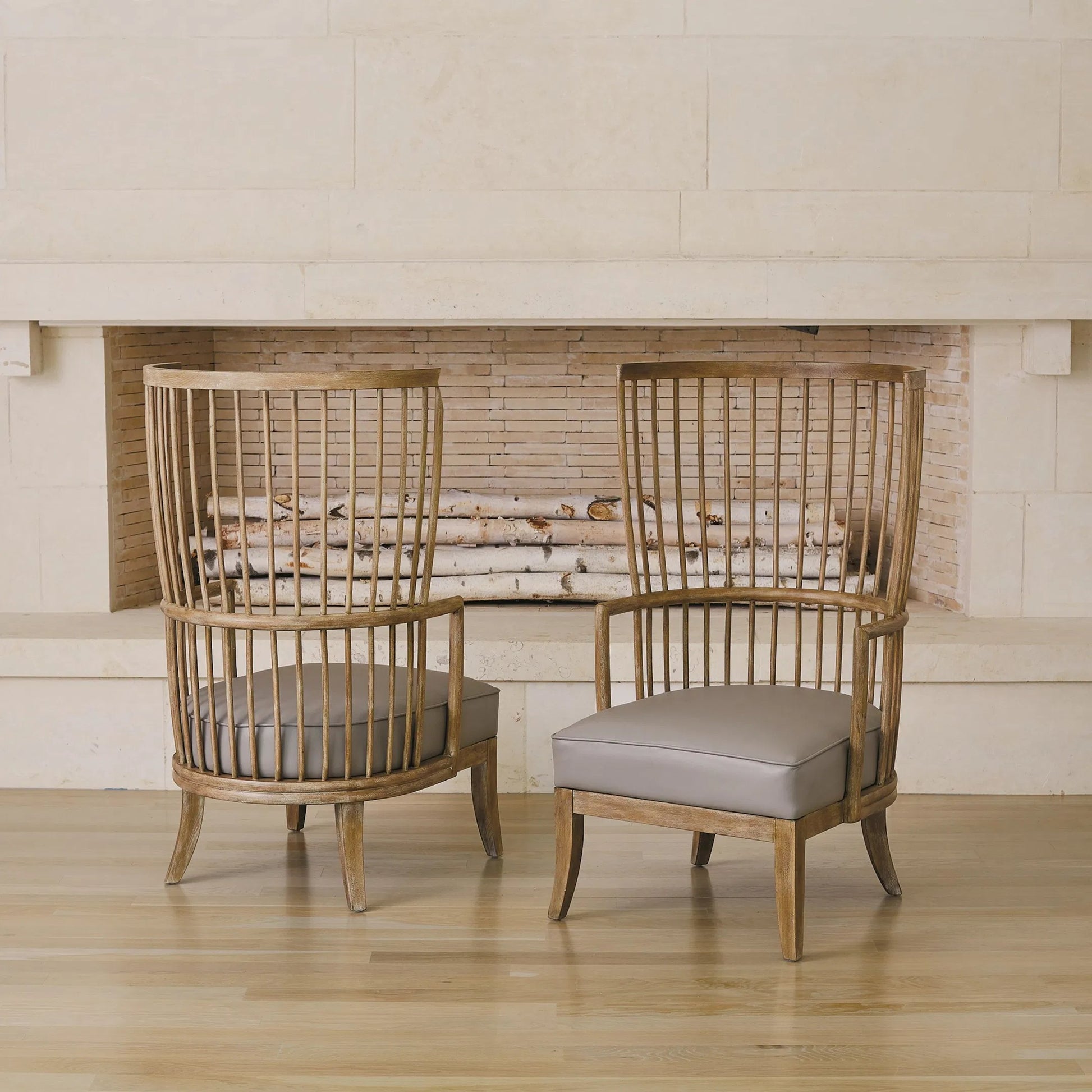Spindle Wing Chair by Global Views. Made from unique in a coastal style.