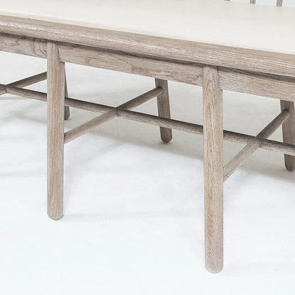 Spindle Long Bench by Global Views. Made from american oak in a coastal style.