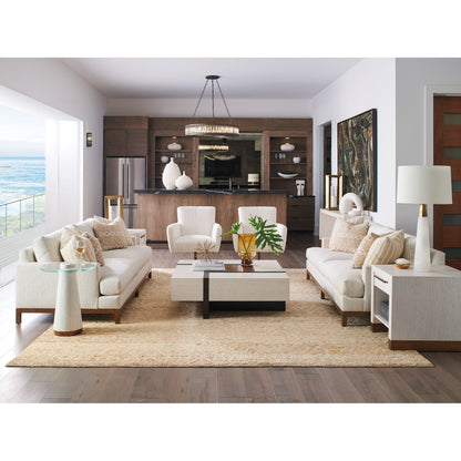 Links Square Cocktail Table by Barclay Butera in winter white, dark mocha. Made from unique in a modern style.