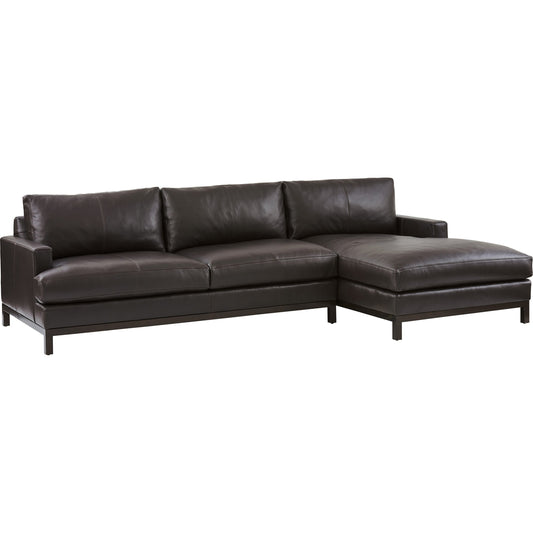 Horizon Leather Sectional by Lexington in bronze. Made from unique in a modern style.