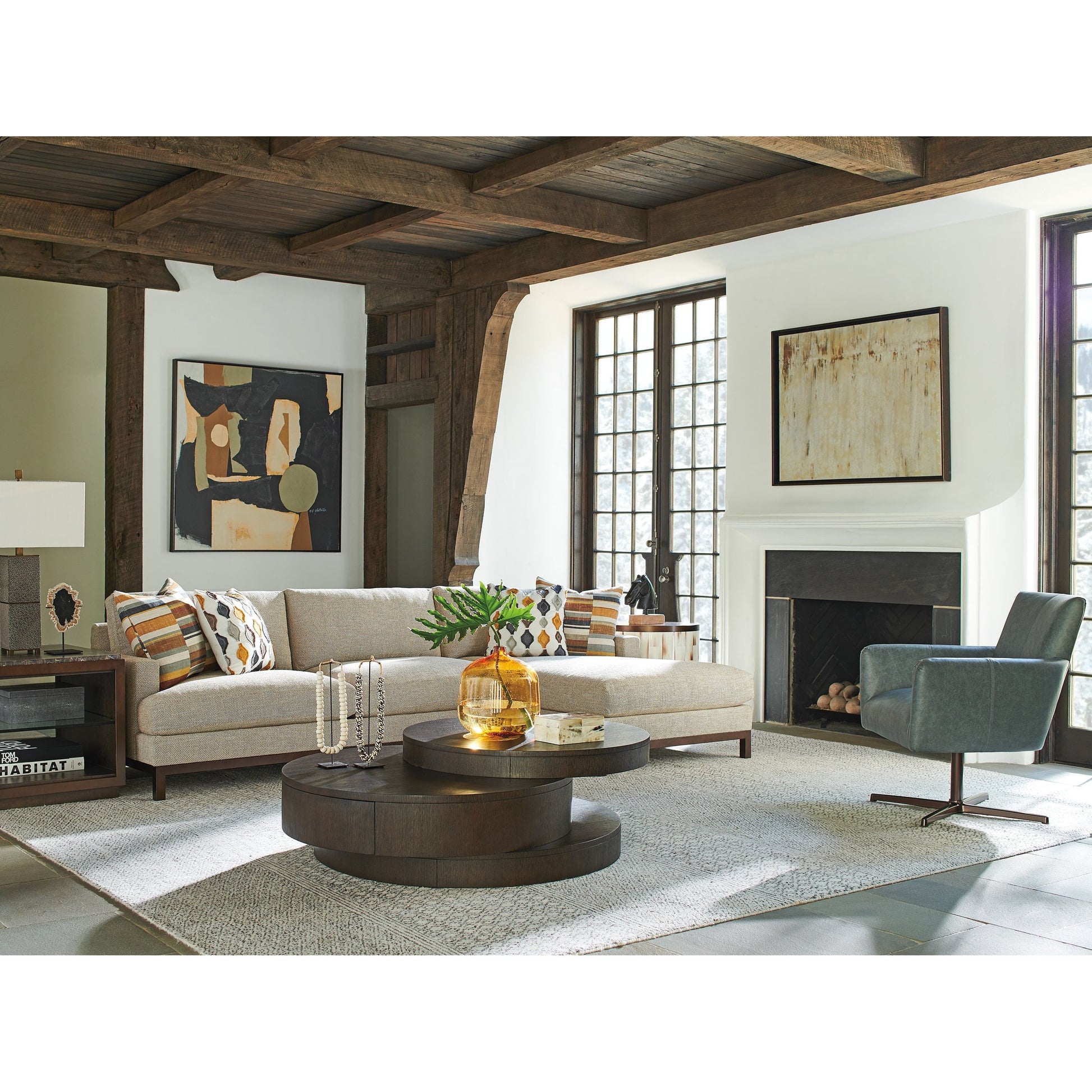 Mountaineer Cocktail Table by Lexington in dark mocha. Made from unique in a eclectic & global style.