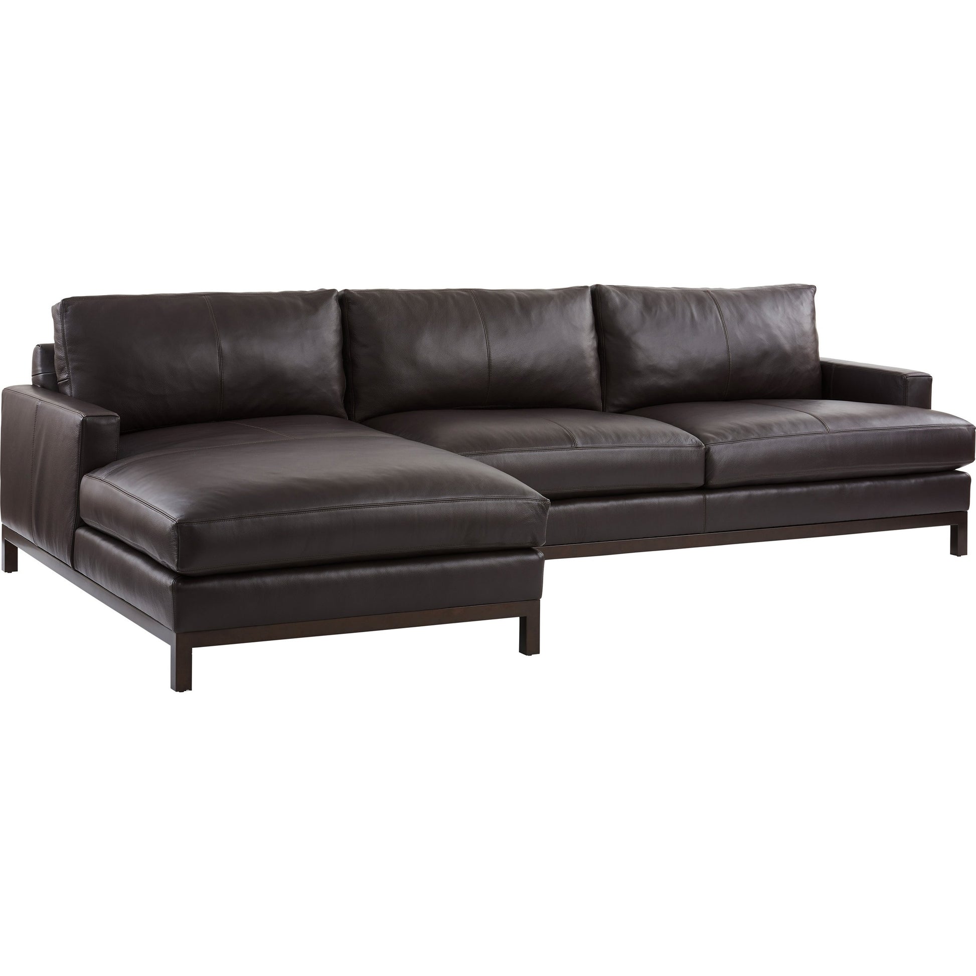 Horizon Leather Sectional by Lexington in bronze. Made from unique in a modern style.