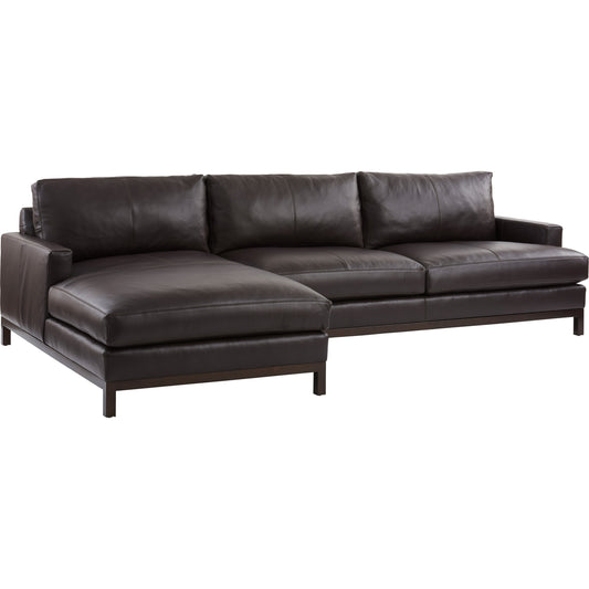 Horizon Leather Sectional by Lexington in bronze. Made from unique in a modern style.