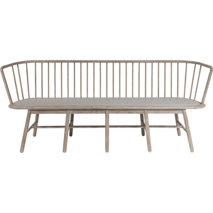 Spindle Long Bench by Global Views. Made from american oak in a coastal style.