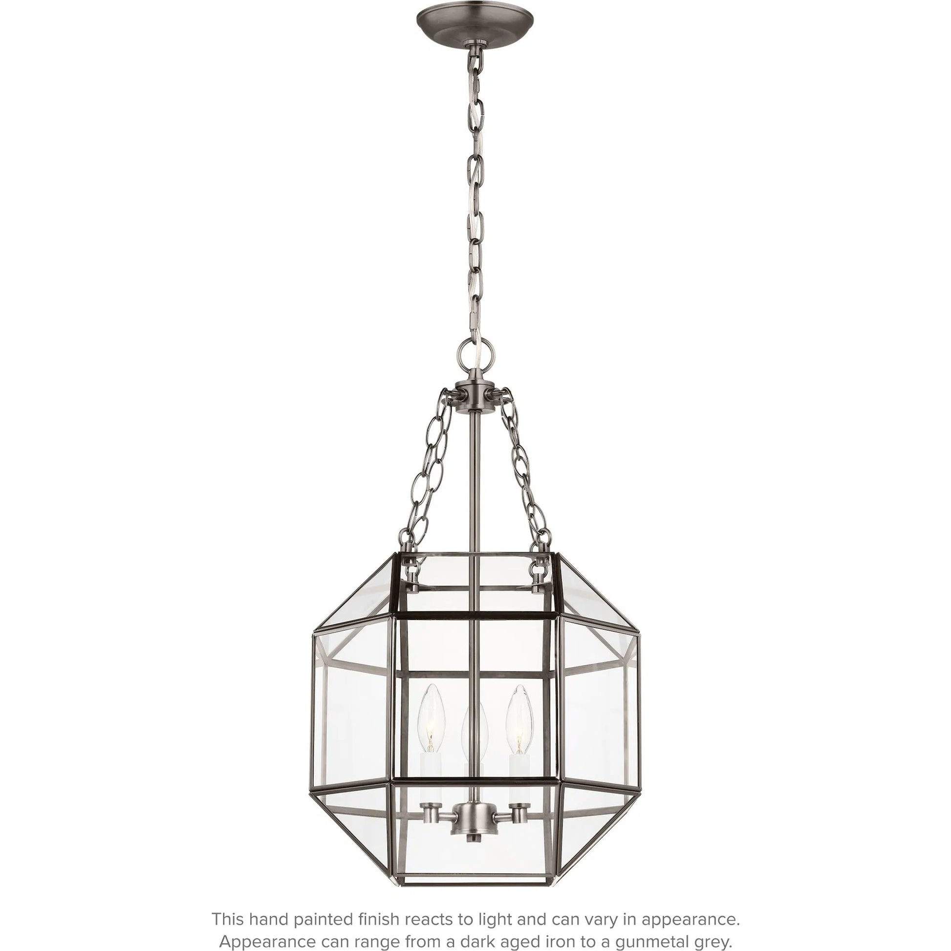 Morrison Small Three Light Lantern by Visual Comfort & Co.. Made from steel in a unique style.