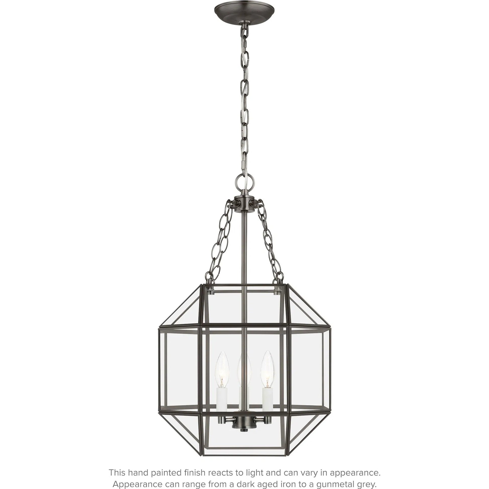 Morrison Small Three Light Lantern by Visual Comfort & Co.. Made from steel in a unique style.