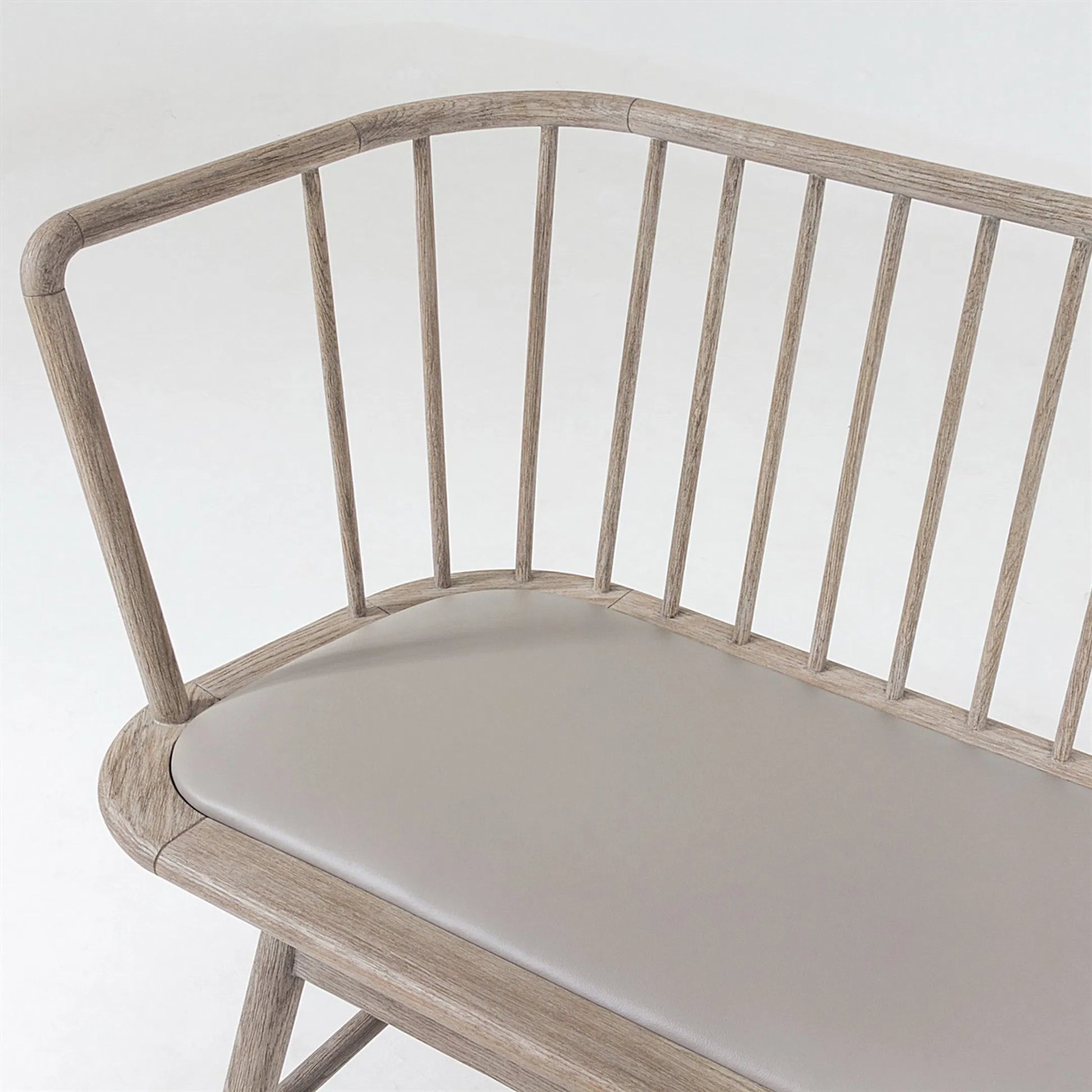 Spindle Long Bench by Global Views. Made from american oak in a coastal style.