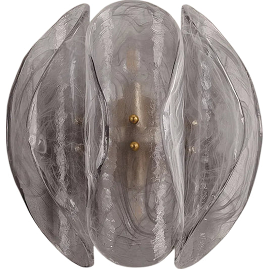 Anatase Wall Sconce by Corbett in vintage gold leaf. Made from iron in a unique style.