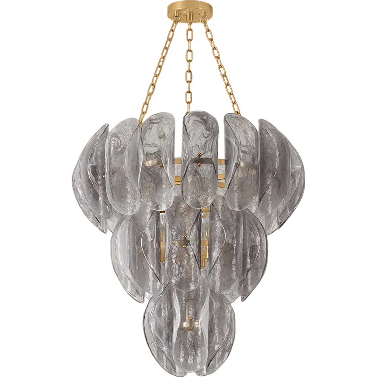 001 SI-2374159 | Primary Silo | Anatase 10-Light Chandelier by Corbett in vintage gold leaf. Made from iron in a modern style.