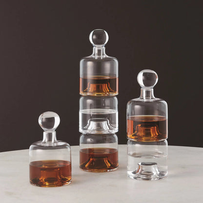 Double Stac Decanter by Global Views. Made from glass in a transitional style.