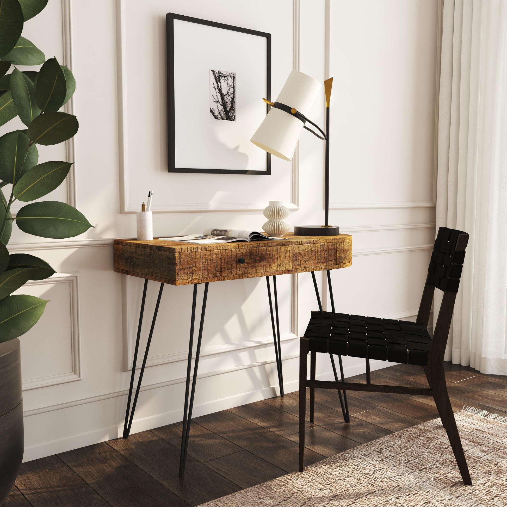 Sebastopol Loft Writing Desk by Butler Specialty Company in natural and butler loft. Made from mango wood, mdf, iron in a modern style.