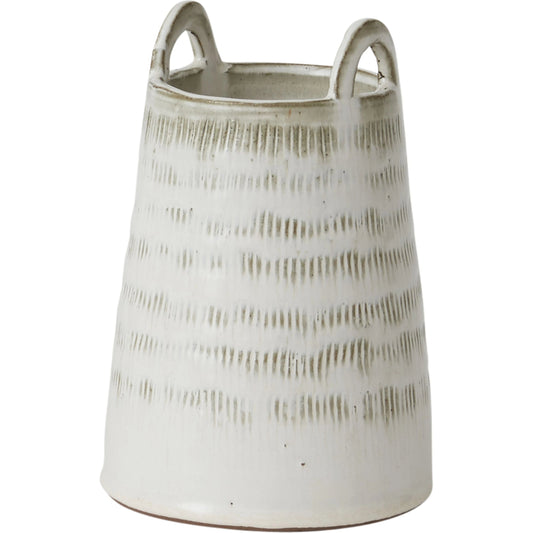Lera Vase by Accent Decor in off-white. Made from ceramic in a modern style.