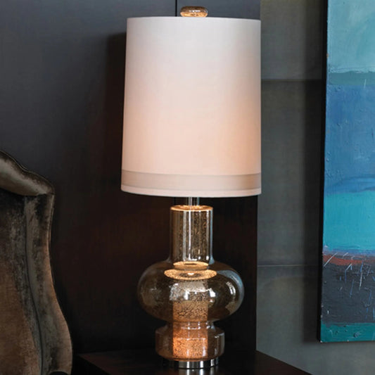 Inner Lamp by Global Views in nickel. Made from hand-blown antique mercury glass in a eclectic & global style.